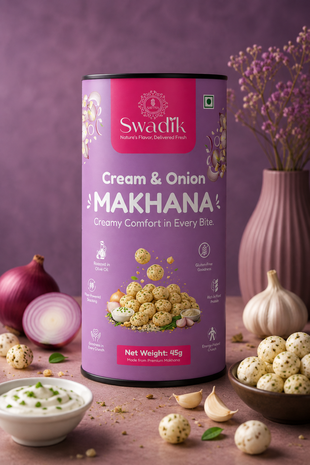 Makhana Cream and Onion