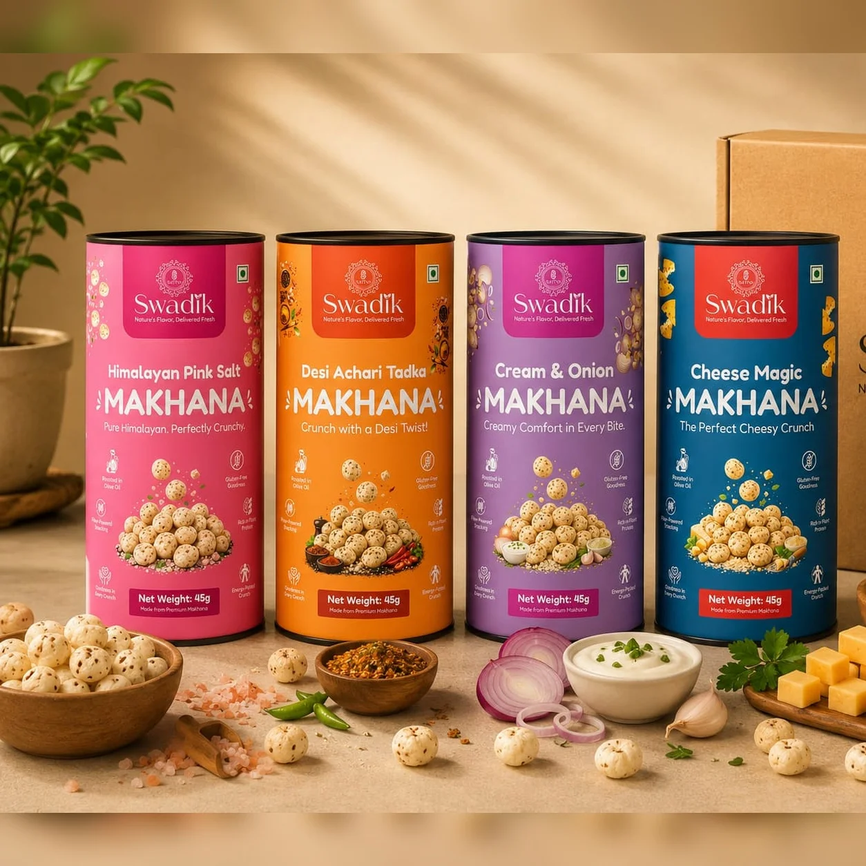 Pink Salted + Desi Achari Tadka + Cream & Onion + Cheese Magic Combo Pack (4 Flavours)
