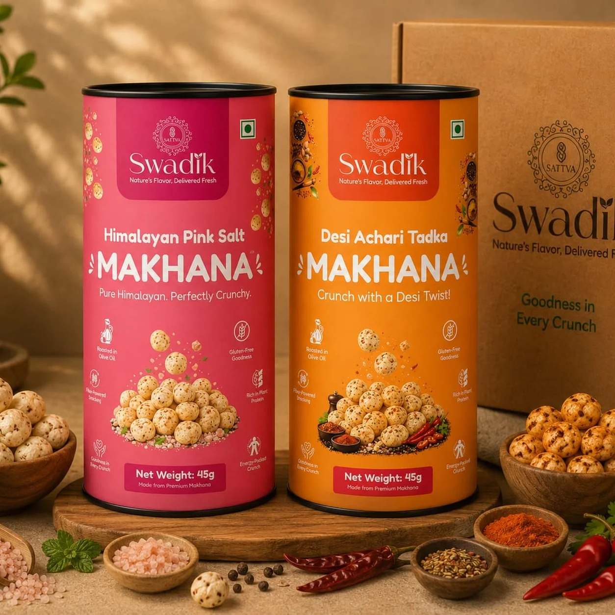 Pink Salted + Desi Achari Tadka Combo Pack (2 Flavours)